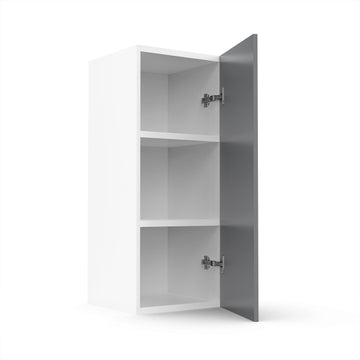 RTA - Glossy Grey - Single Door Wall Cabinets | 12"W x 30"H x 12"D