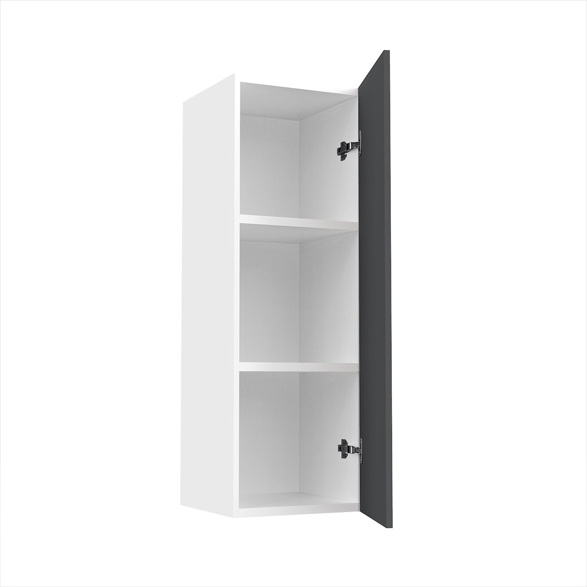 RTA - Glossy Grey - Single Door Wall Cabinets | 12"W x 36"H x 12"D