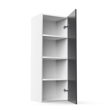 RTA - Glossy Grey - Single Door Wall Cabinets | 15"W x 42"H x 12"D