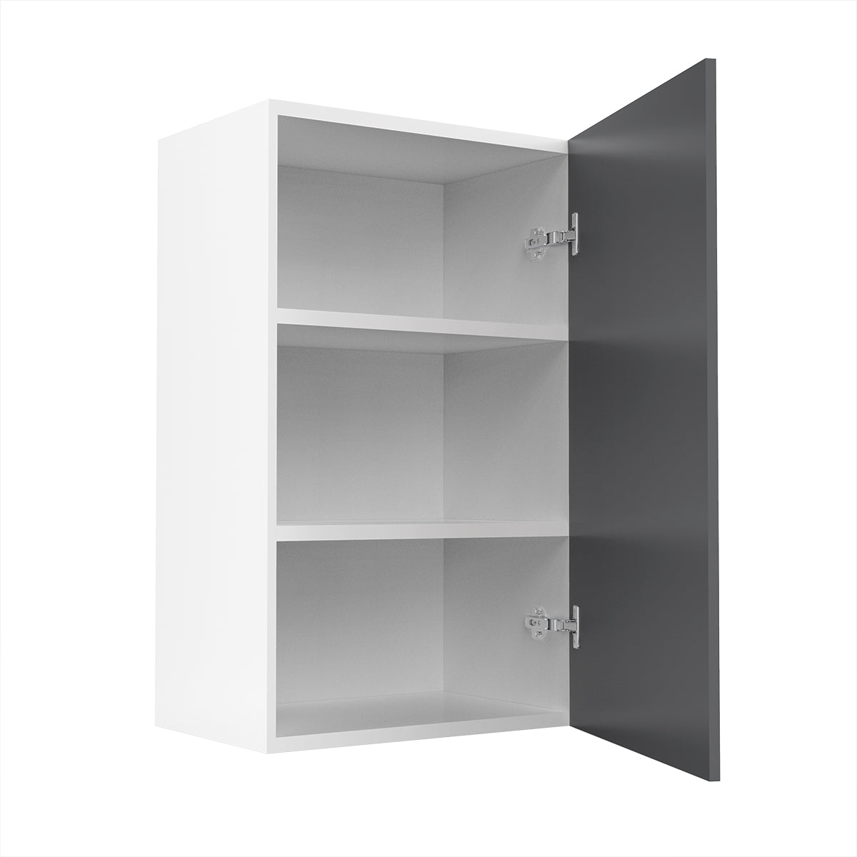 RTA - Glossy Grey - Single Door Wall Cabinets | 18"W x 30"H x 12"D