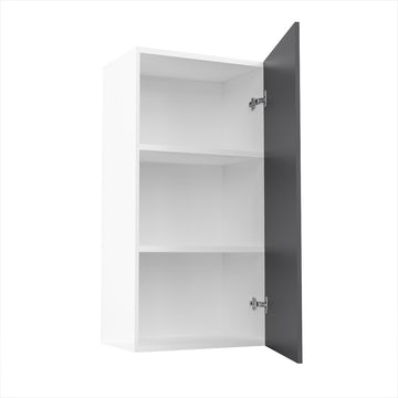RTA - Glossy Grey - Single Door Wall Cabinets | 18"W x 36"H x 12"D