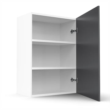RTA - Glossy Grey - Single Door Wall Cabinets | 21"W x 30"H x 12"D