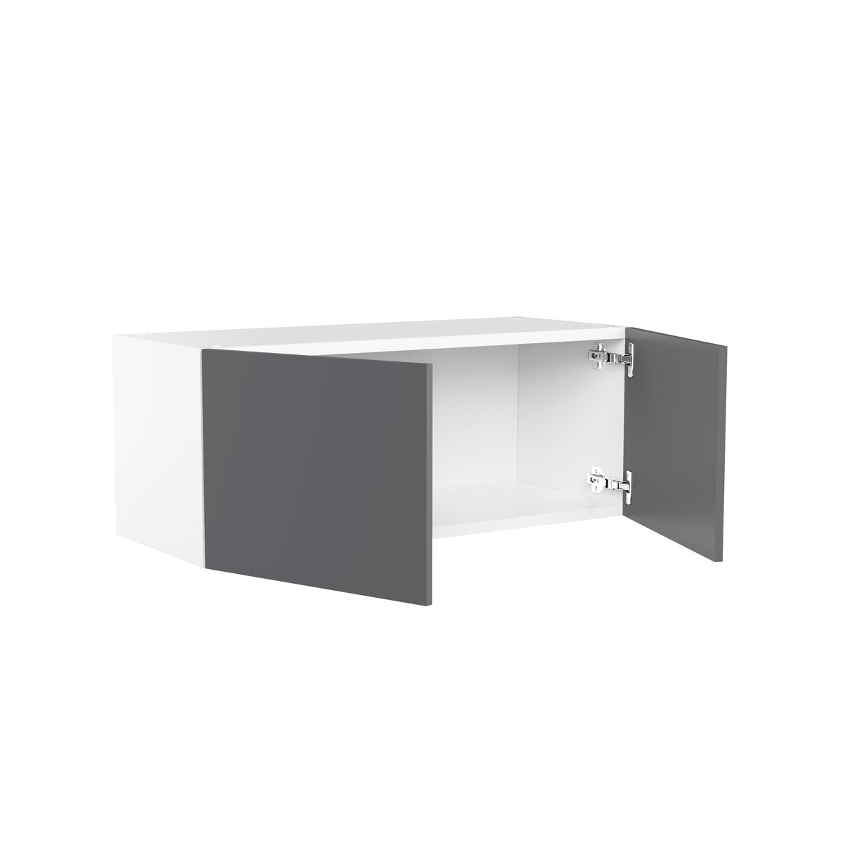RTA - Glossy Grey - Double Door Wall Cabinets | 30"W x 12"H x 12"D