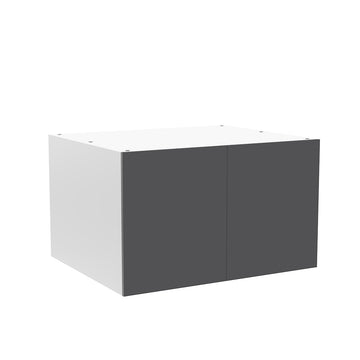 RTA - Glossy Grey - Double Door Refrigerator Wall Cabinets | 30