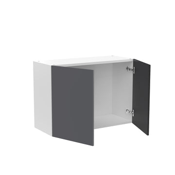 RTA - Glossy Grey - Double Door Wall Cabinets | 33