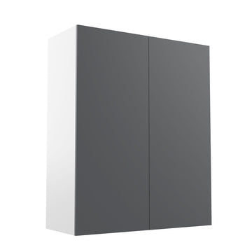 RTA - Glossy Grey - Double Door Wall Cabinets | 30