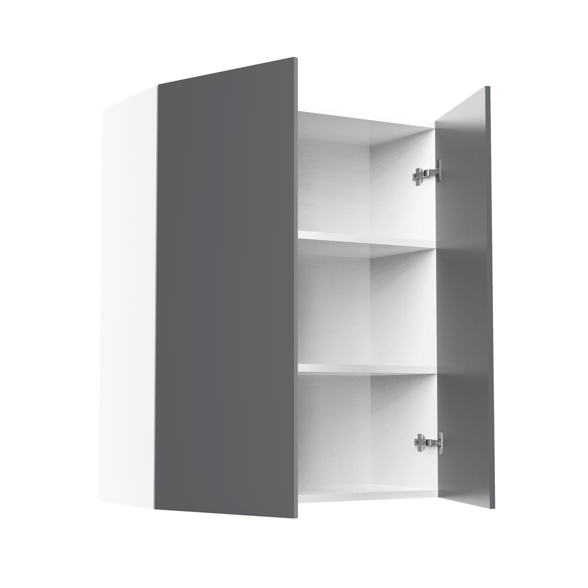 RTA - Glossy Grey - Double Door Wall Cabinets | 30"W x 36"H x 12"D