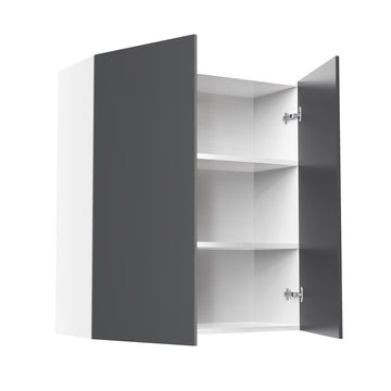 RTA - Glossy Grey - Double Door Wall Cabinets | 33"W x 36"H x 12"D