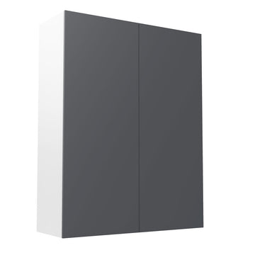 RTA - Glossy Grey - Double Door Wall Cabinets | 33