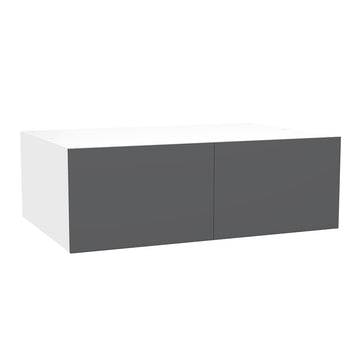 RTA - Glossy Grey - Double Door Refrigerator Wall Cabinets | 36