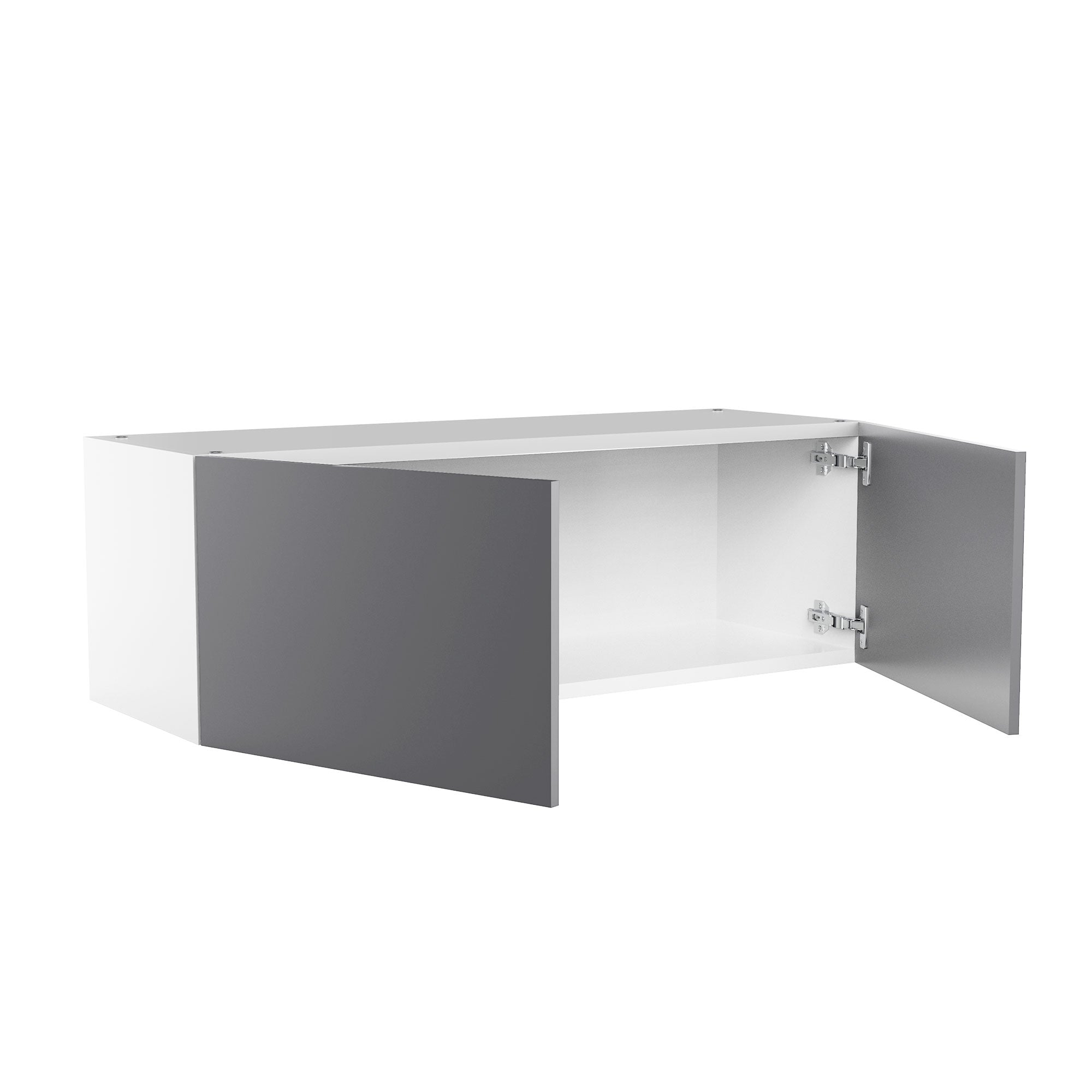 RTA - Glossy Grey - Double Door Wall Cabinets | 36"W x 12"H x 12"D