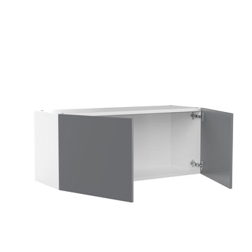 RTA - Glossy Grey - Double Door Wall Cabinets | 36"W x 15"H x 12"D