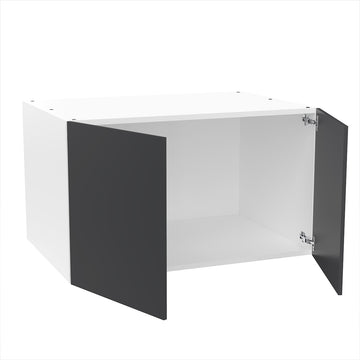 RTA - Glossy Grey - Double Door Refrigerator Wall Cabinets | 36