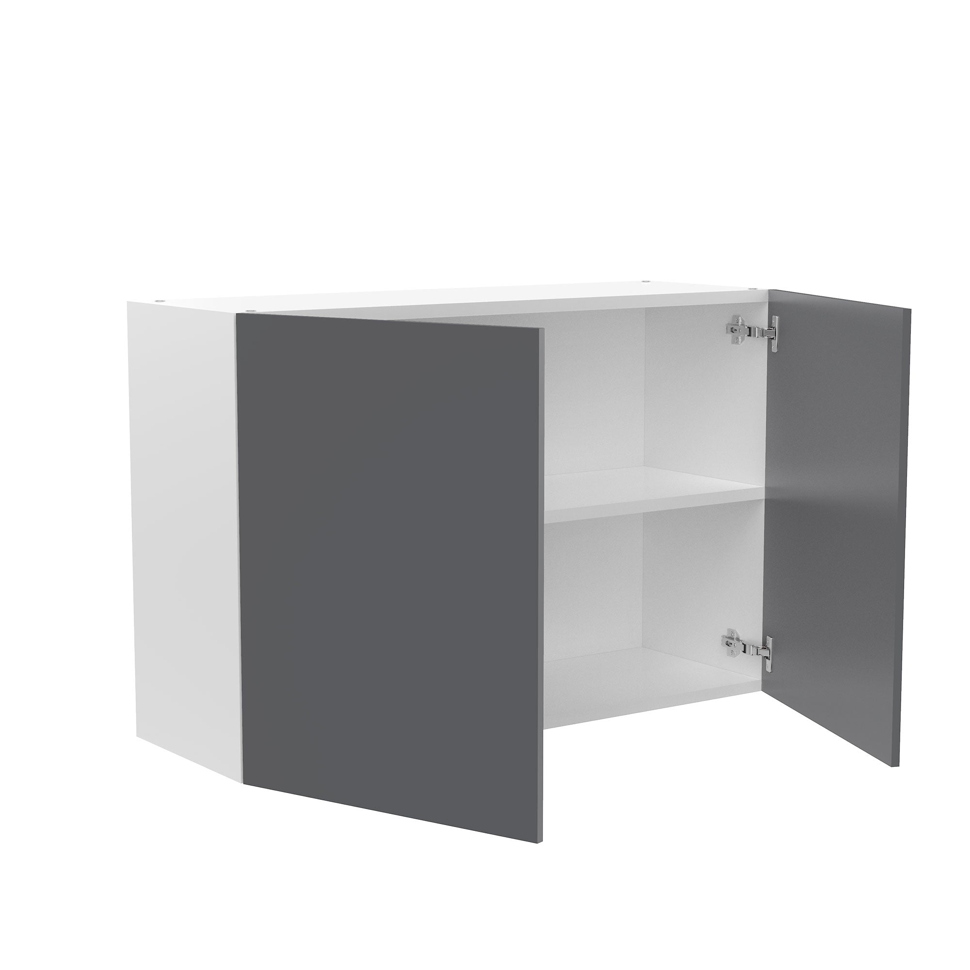 RTA - Glossy Grey - Double Door Wall Cabinets | 36"W x 24"H x 12"D