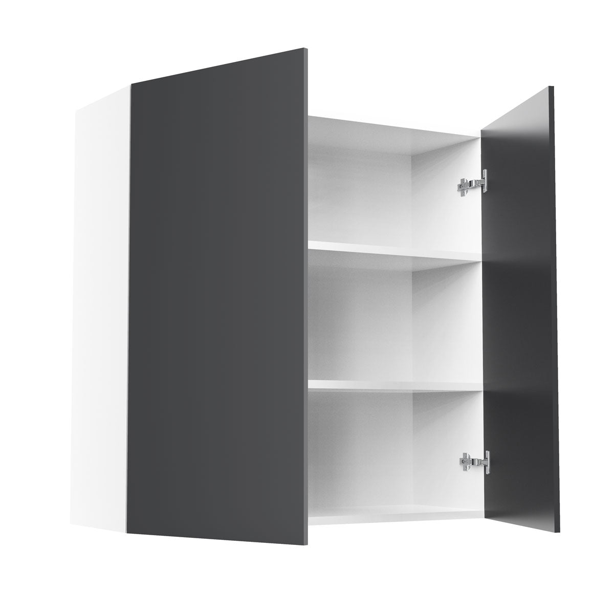 RTA - Glossy Grey - Double Door Wall Cabinets | 36"W x 36"H x 12"D
