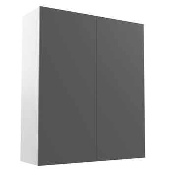 RTA - Glossy Grey - Double Door Wall Cabinets | 36