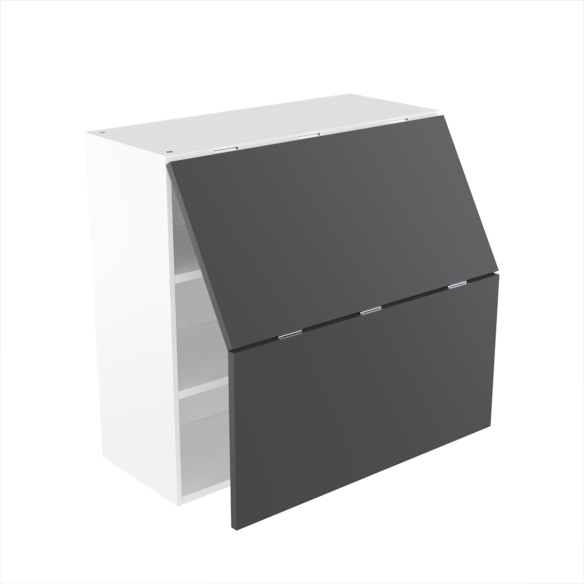 RTA - Glossy Grey - Bi-Fold Door Wall Cabinets | 30"W x 30"H x 12"D