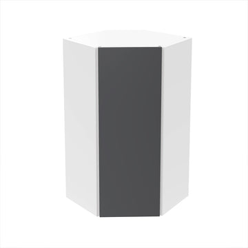 RTA - Glossy Grey - Diagonal Wall Cabinets | 24