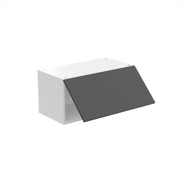 RTA - Glossy Grey - Horizontal Door Wall Cabinets | 24"W x 12"H x 12"D