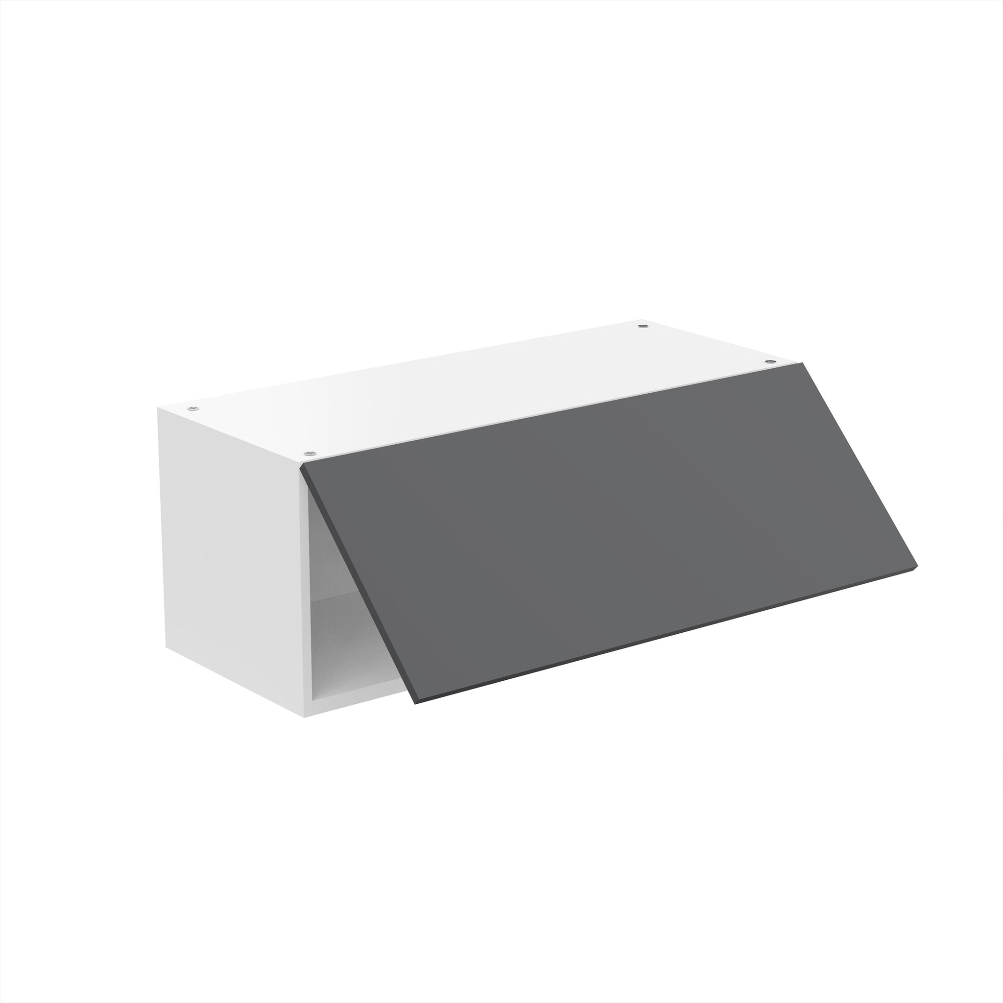 RTA - Glossy Grey - Horizontal Door Wall Cabinets | 30"W x 12"H x 12"D