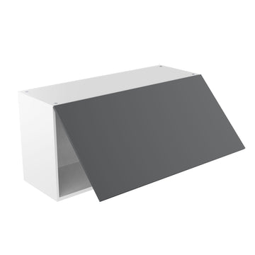 RTA - Glossy Grey - Horizontal Door Wall Cabinets | 36"W x 18"H x 12"D