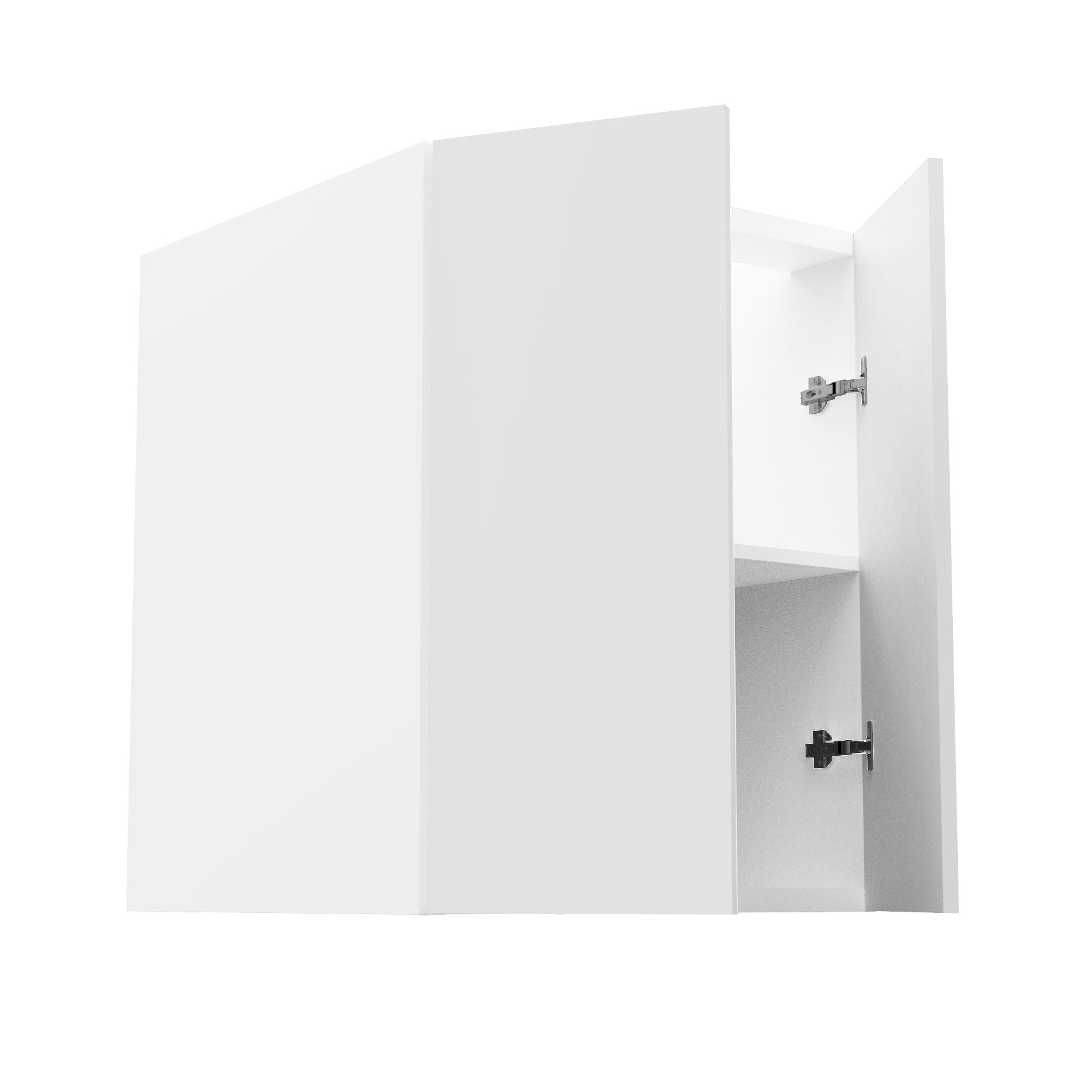RTA - Glossy White - Full Height Double Door Base Cabinets | 24"W x 30"H x 23.8"D