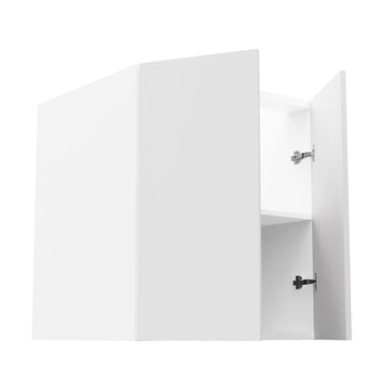 RTA - Glossy White - Vanity Base Full Double Door Cabinet | 27