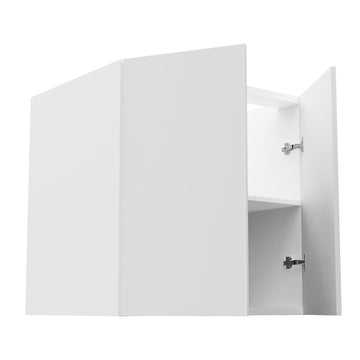 RTA - Glossy White - Vanity Base Full Double Door Cabinet | 30"W x 34.5"H x 21"D