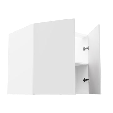 RTA - Glossy White - Full Height Double Door Base Cabinets | 33"W x 34.5"H x 24"D