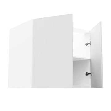 RTA - Glossy White - Vanity Base Full Double Door Cabinet | 36