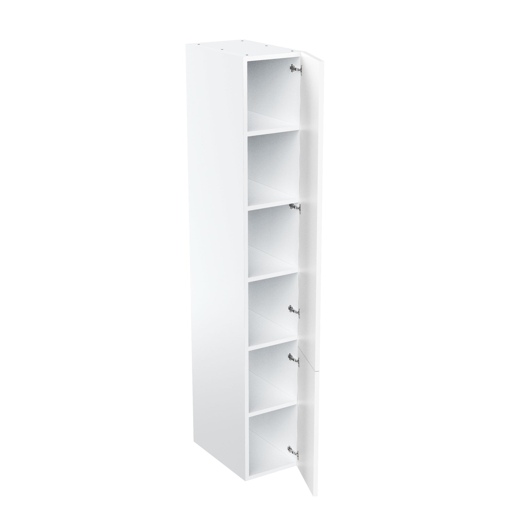 RTA - Glossy White - Single Door Tall Cabinets | 15"W x 96"H x 23.8"D