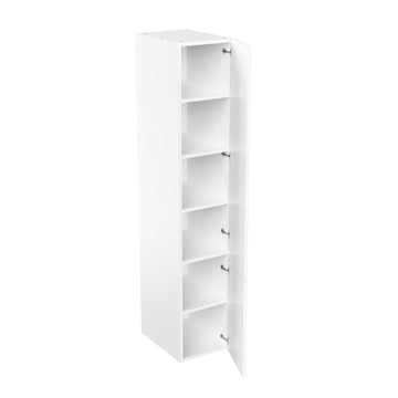RTA - Glossy White - Single Door Tall Cabinets | 18"W x 96"H x 24"D