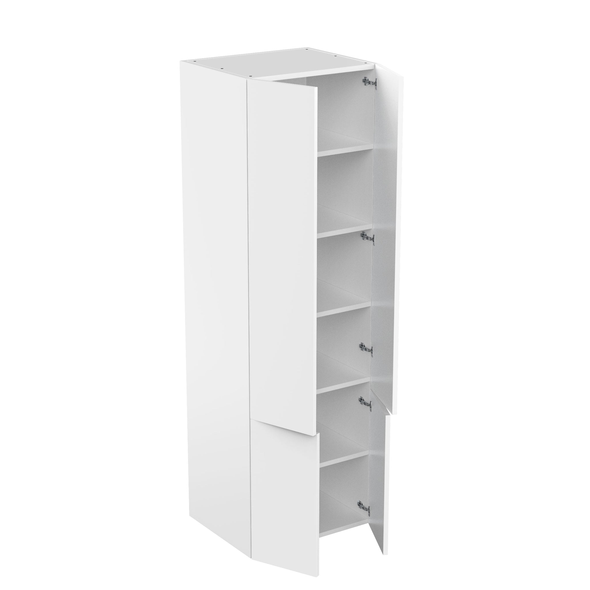 RTA - Glossy White - Double Door Tall Cabinets | 30"W x 96"H x 23.8"D