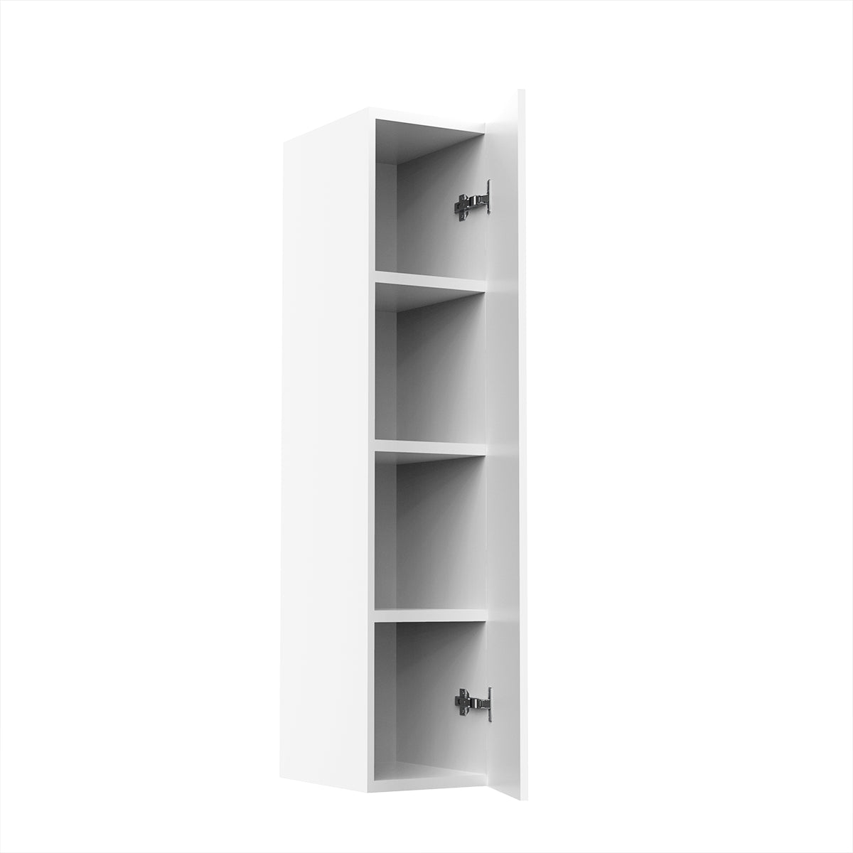 RTA - Glossy White - Single Door Wall Cabinets | 9"W x 42"H x 12"D