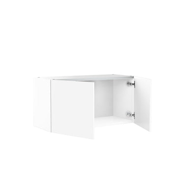 RTA - Glossy White - Double Door Wall Cabinets | 30"W x 15"H x 12"D