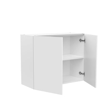 RTA - Glossy White - Double Door Wall Cabinets | 30"W x 24"H x 12"D