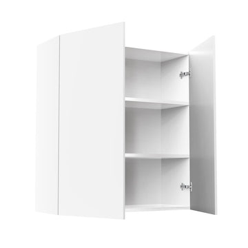 RTA - Glossy White - Double Door Wall Cabinets | 33"W x 36"H x 12"D