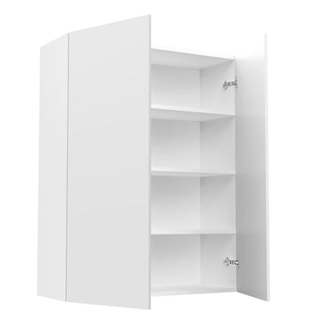 RTA - Glossy White - Double Door Wall Cabinets | 33"W x 42"H x 12"D