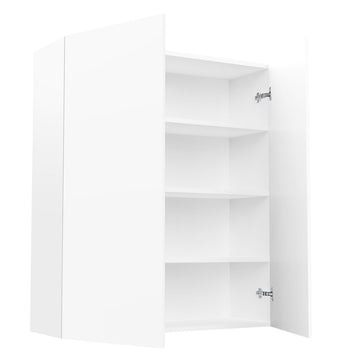 RTA - Glossy White - Double Door Wall Cabinets | 36"W x 42"H x 12"D