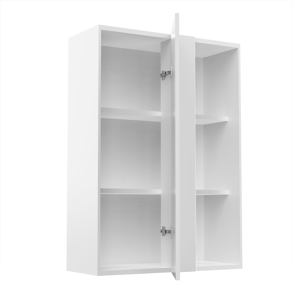 RTA - Glossy White - Single Door Wall Cabinets | 30"W x 42"H x 12"D