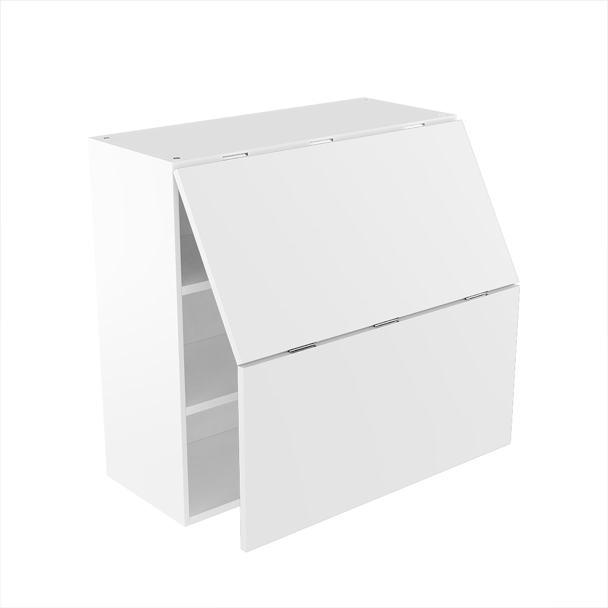 RTA - Glossy White - Bi-Fold Door Wall Cabinets | 30"W x 30"H x 12"D