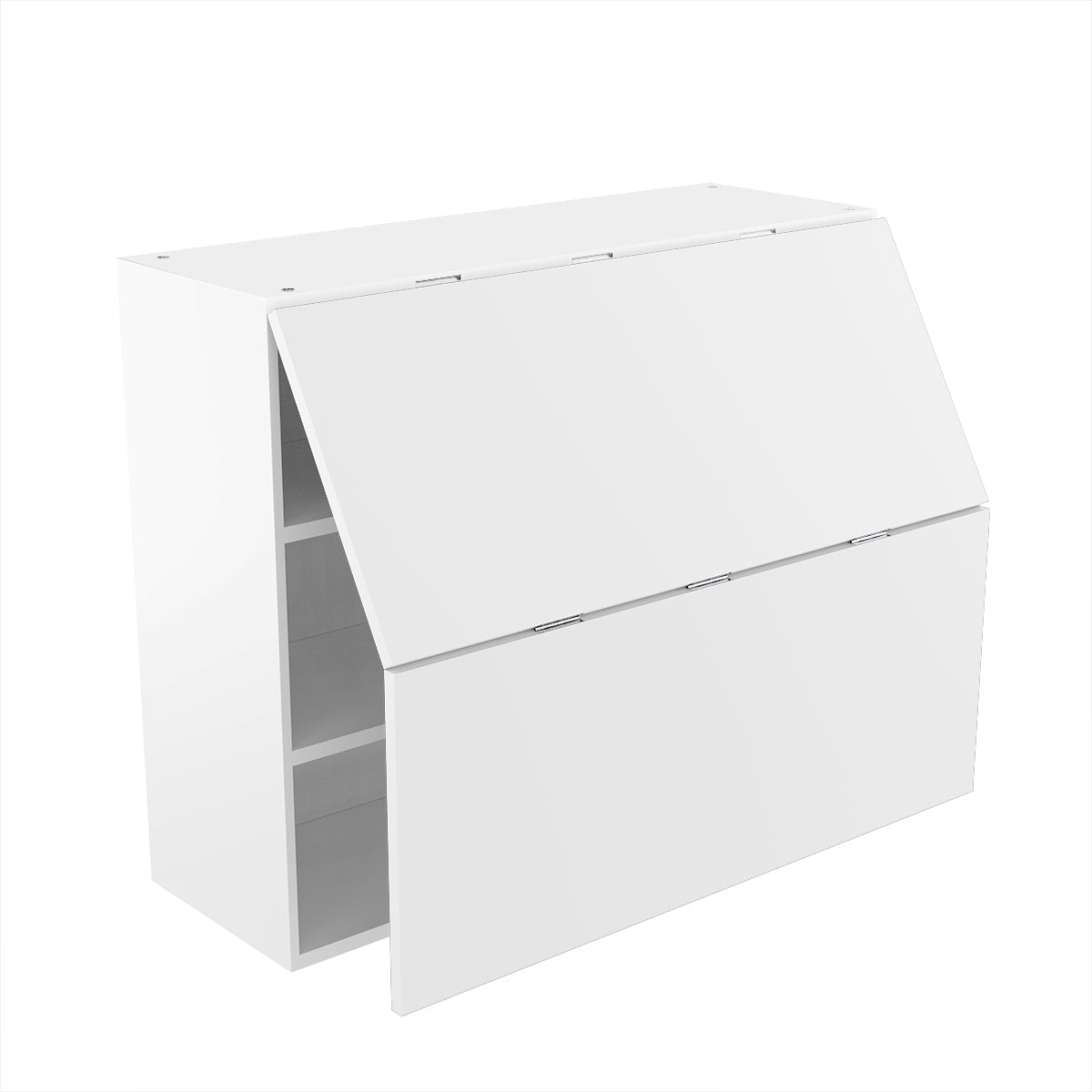 RTA - Glossy White - Bi-Fold Door Wall Cabinets | 36"W x 30"H x 12"D