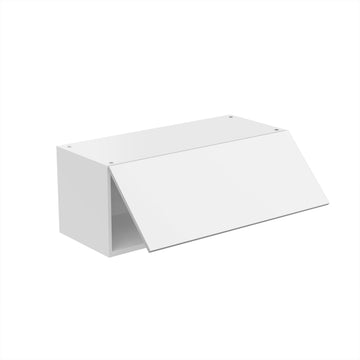 RTA - Glossy White - Horizontal Door Wall Cabinets | 30"W x 12"H x 12"D