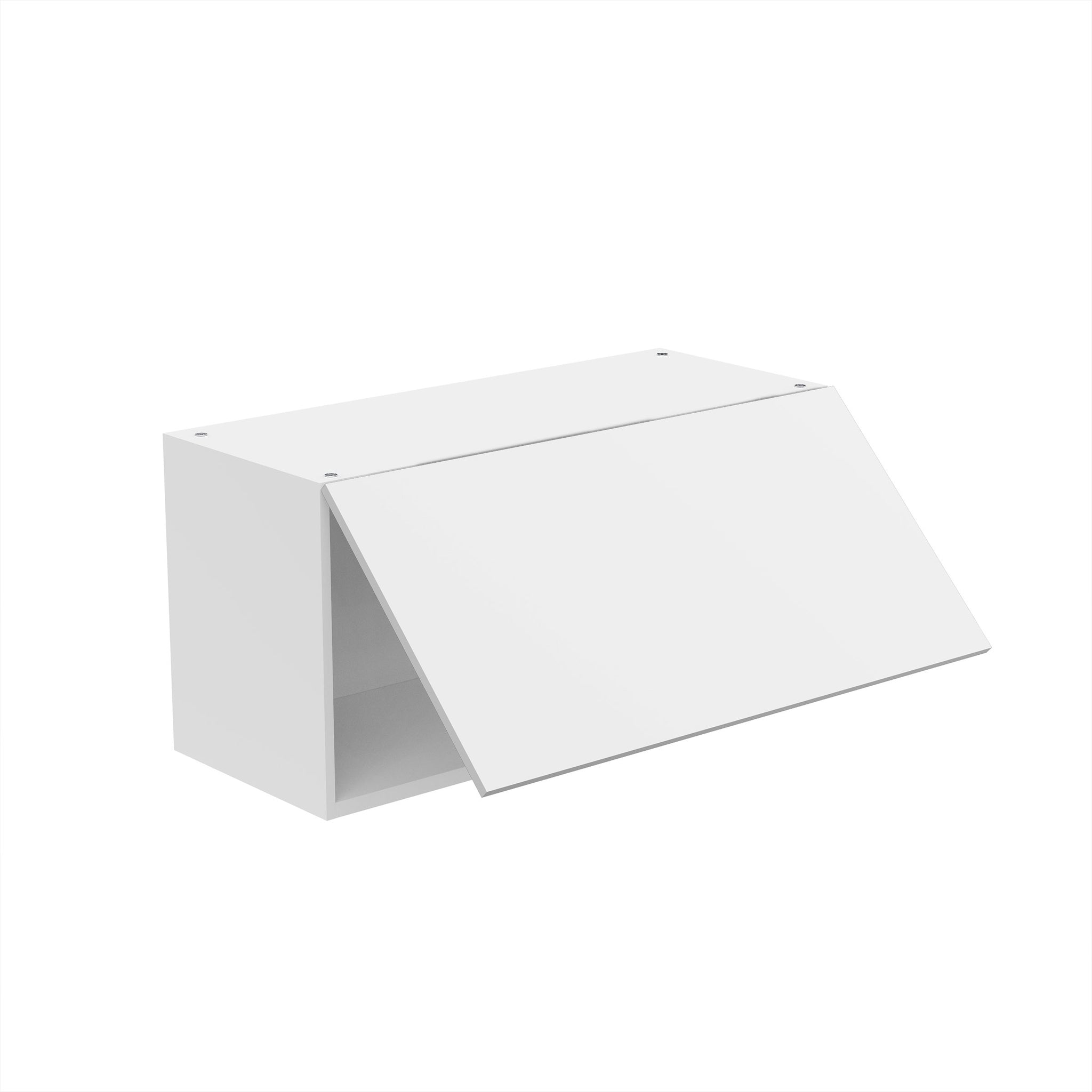 RTA - Glossy White - Horizontal Door Wall Cabinets | 30"W x 15"H x 12"D