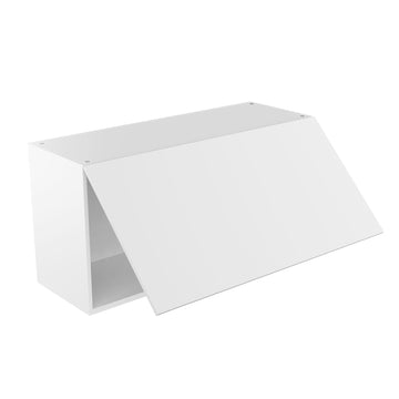 RTA - Glossy White - Horizontal Door Wall Cabinets | 36"W x 18"H x 12"D