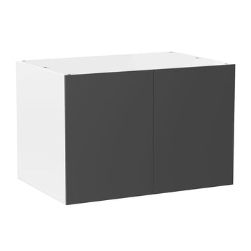 RTA - Glossy Grey - Double Door Refrigerator Wall Cabinets | 33