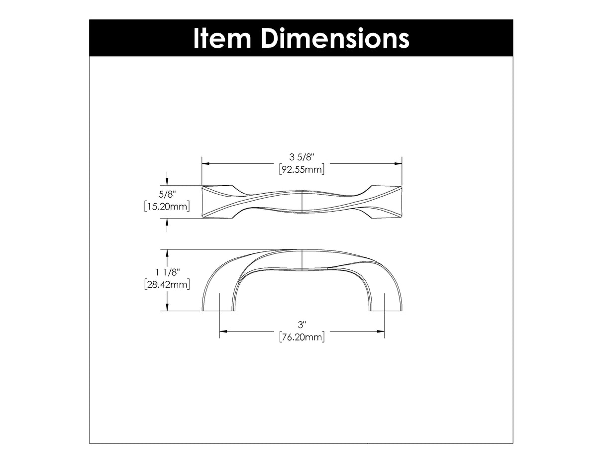 Pull 3 Inch Center to Center - Hickory Hardware