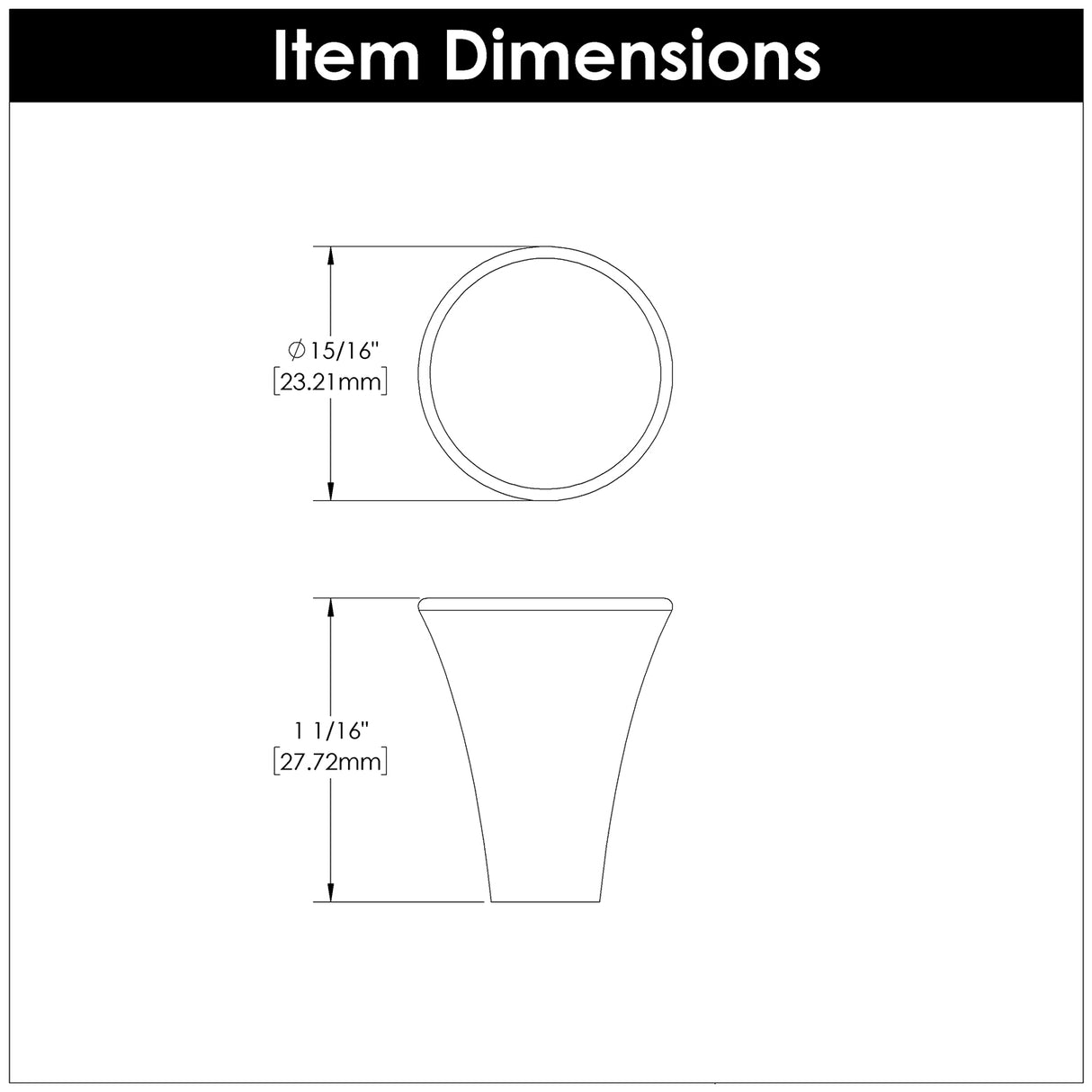 Knob 15/16 Inch Diameter - Maven Collection