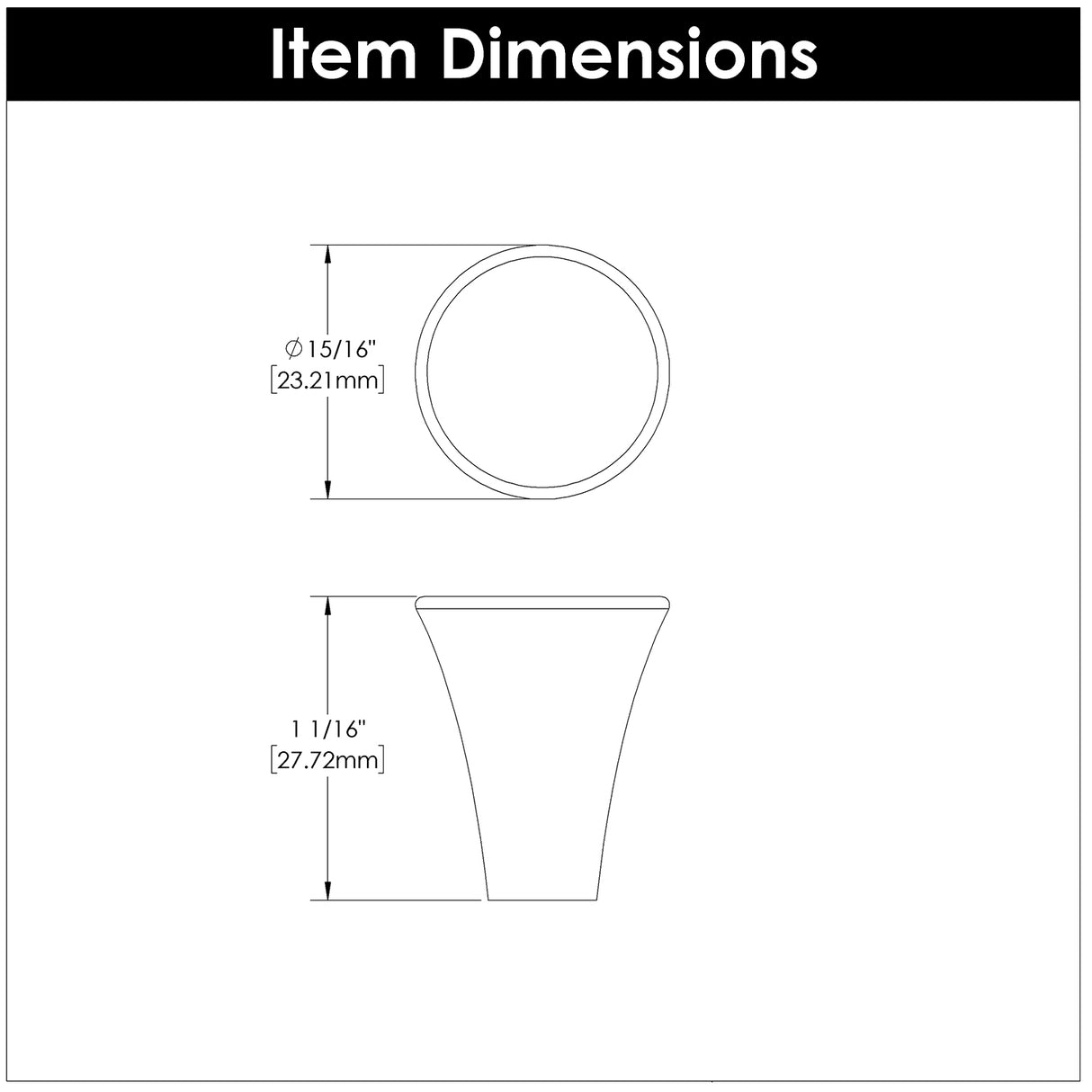 Knob 15/16 Inch Diameter - Maven Collection