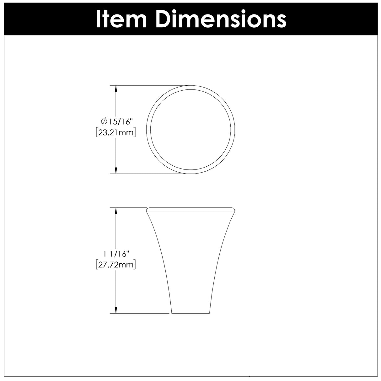 Knob 15/16 Inch Diameter - Maven Collection